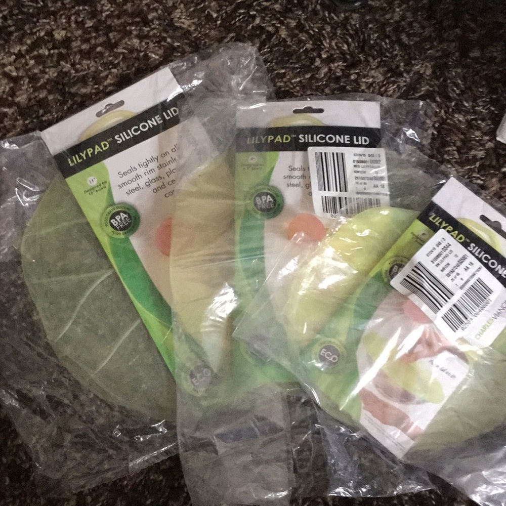 Charles Viancin Lilypad Lid - Set of 3 (11” 9” 8”) All Brand New